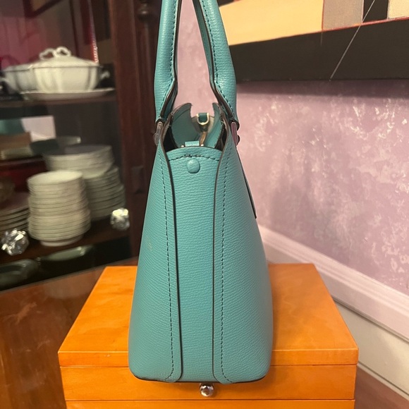 Kate Spade “Tiffany’s” Blue Satchel with Gold Hardware - Picture 5 of 13